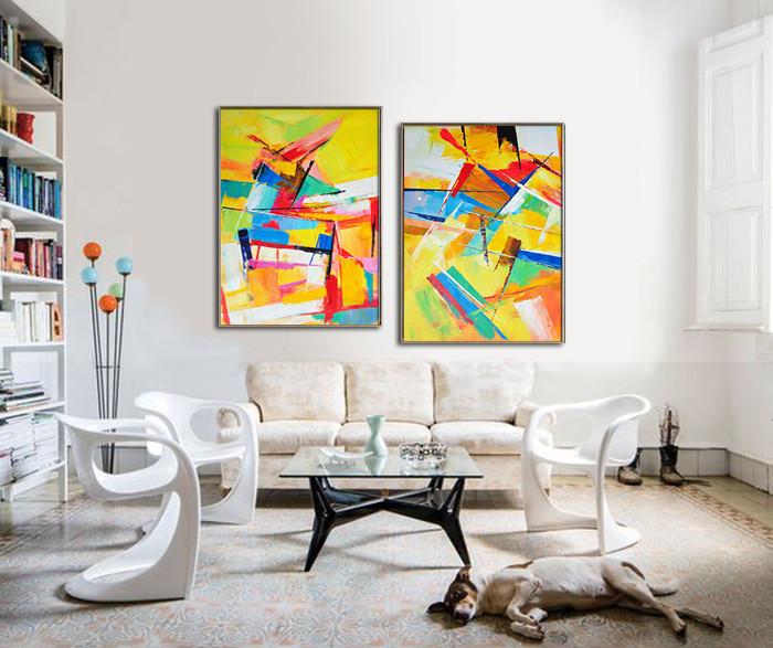 Set of 2 Contemporary Art #S123 - Click Image to Close